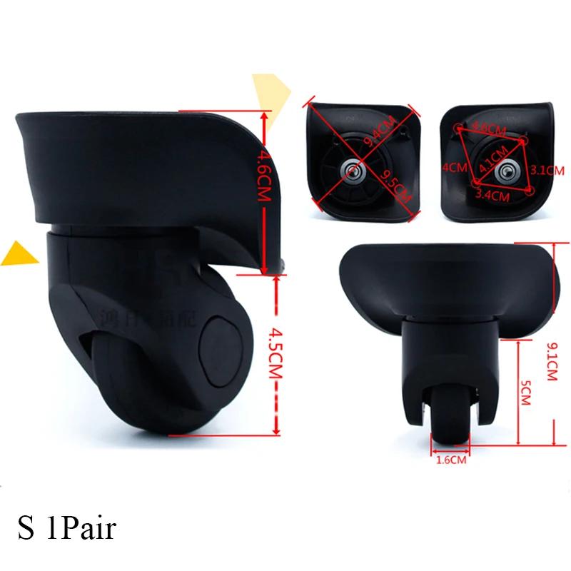 2pcs Suitcase Luggage Universal 360 Degree Swivel Wheels Silent Trolley Suitcase Wheels Replacement Repair Hand Spinner Caster