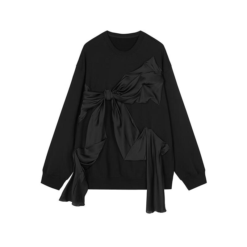 JNBY Spring 2025 Loose Fit Cotton Pullover Sweatshirt