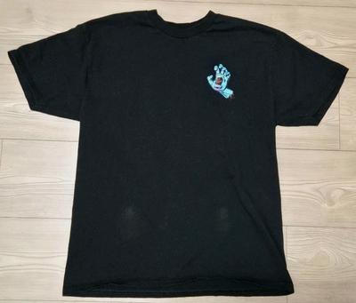 Santa Cruz Shirt Screaming Hand Heren Medium / Large Zwart Blauw Skate Unisex T-shirt