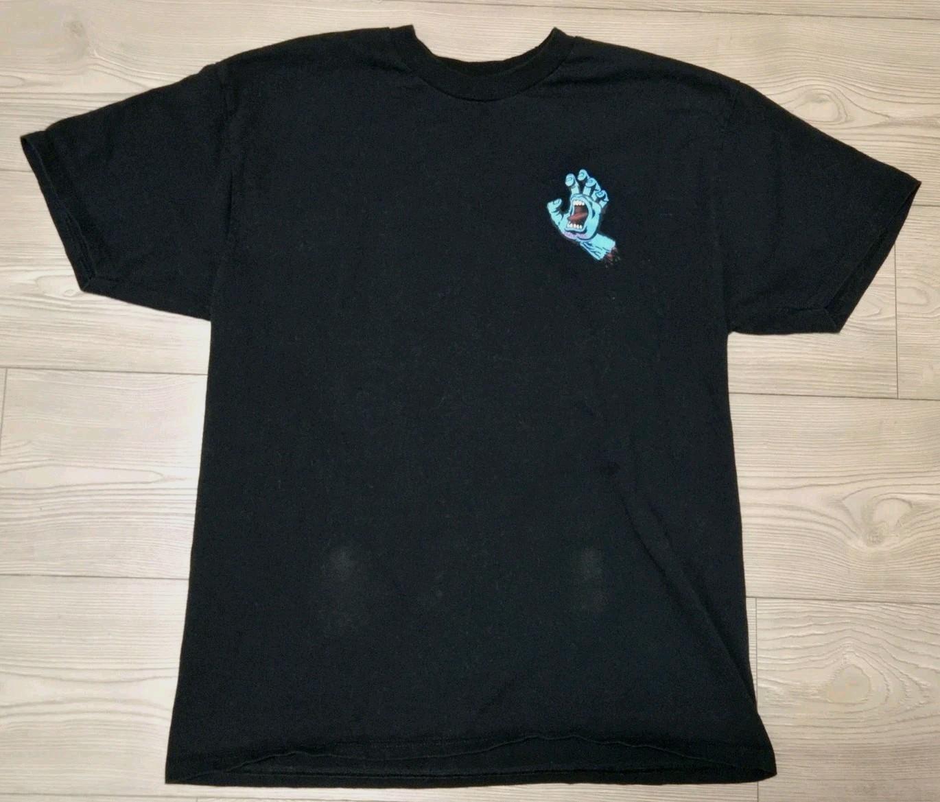 Santa Cruz Shirt Screaming Hand Mens Medium / Large Black Blue Skate Unisex T-Shirt S