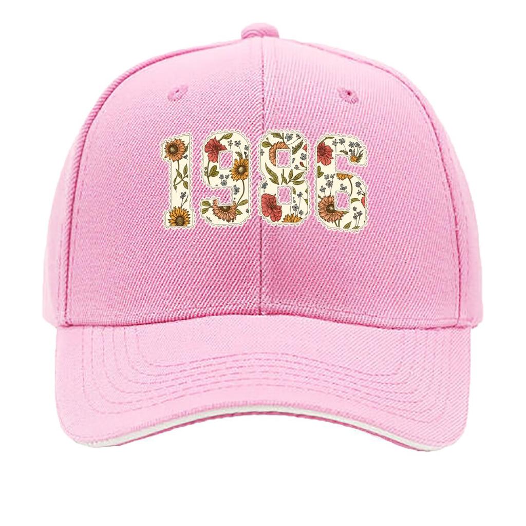 Floral Sunflower Wildflower Vintage Year Graphic Sandwich Baseball Cap Sun Cap Outdoor Workouts Hat