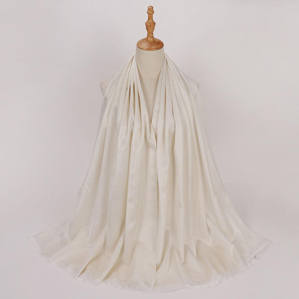 Women Plain Glitter Hijabs Scarf Gold Shimmer Muslim Long Wraps Shawls Hijab Scarves