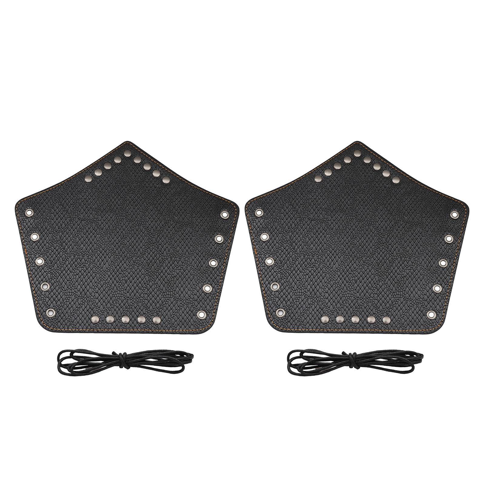 

Adults Leather Arm Guards Arm Bracers Leather Arm Gauntlet Wristband Medieval Buckle Bracers for Halloween Cosplay Party чорний