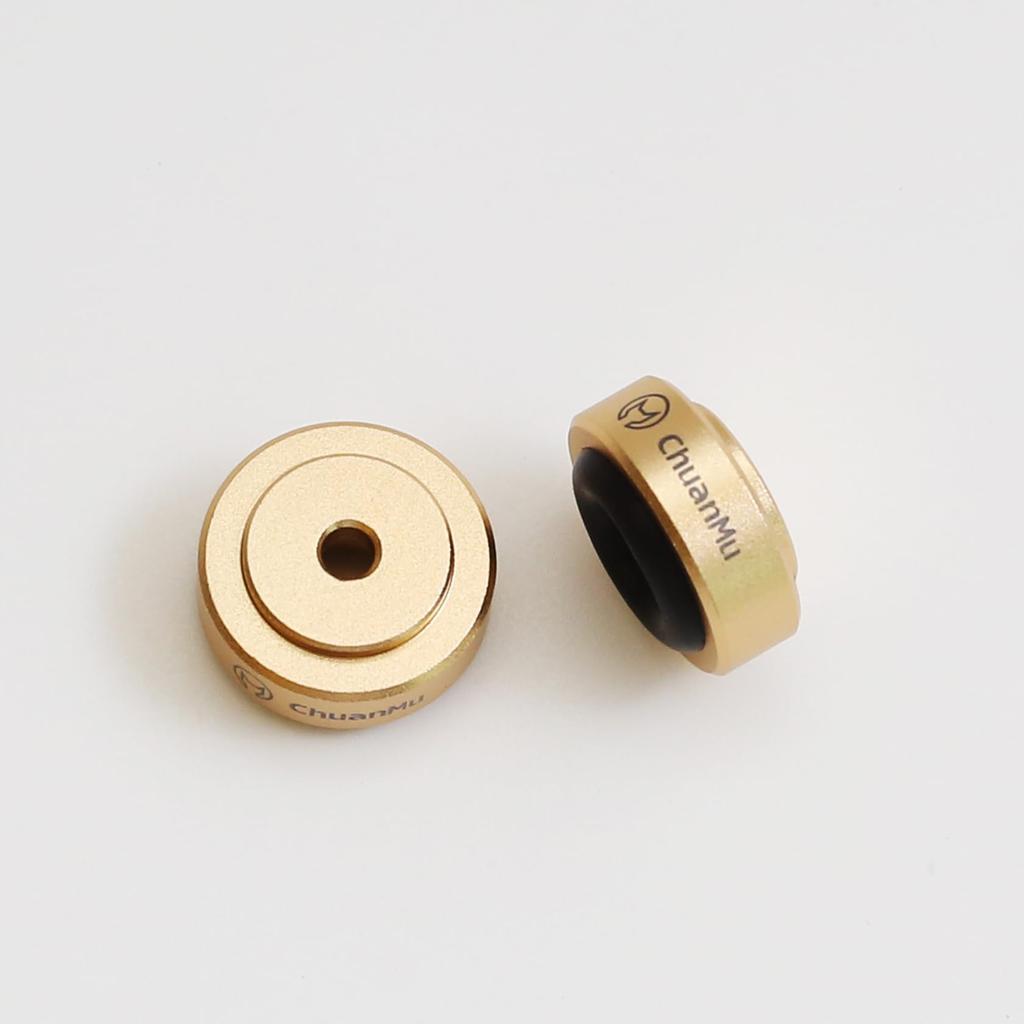 Small Set of Glossy Audio Speakers and Vibration Feedback Sound Quality Improvement Kawaki Insulators, 8, Gold, High-Quality Soundbars, Damping,