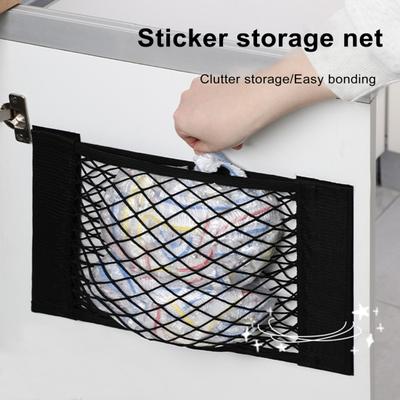 Storage Net Bag with Fastener Tape Hollow Visible Underwear Plastic Wrap Sundries Organizer Mesh Pouch