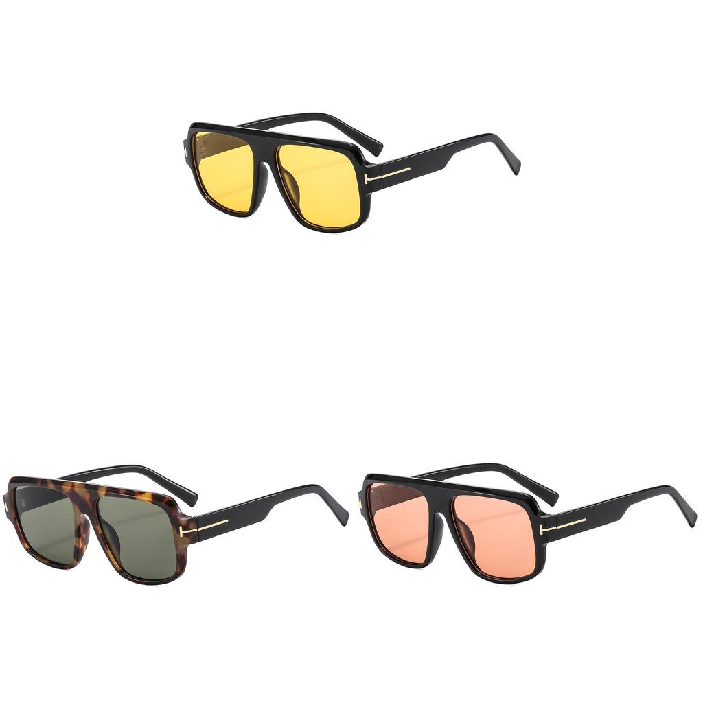 Fashion Men Square Sunglasses With Uv400 Protection For Outdoor Travel And Parties