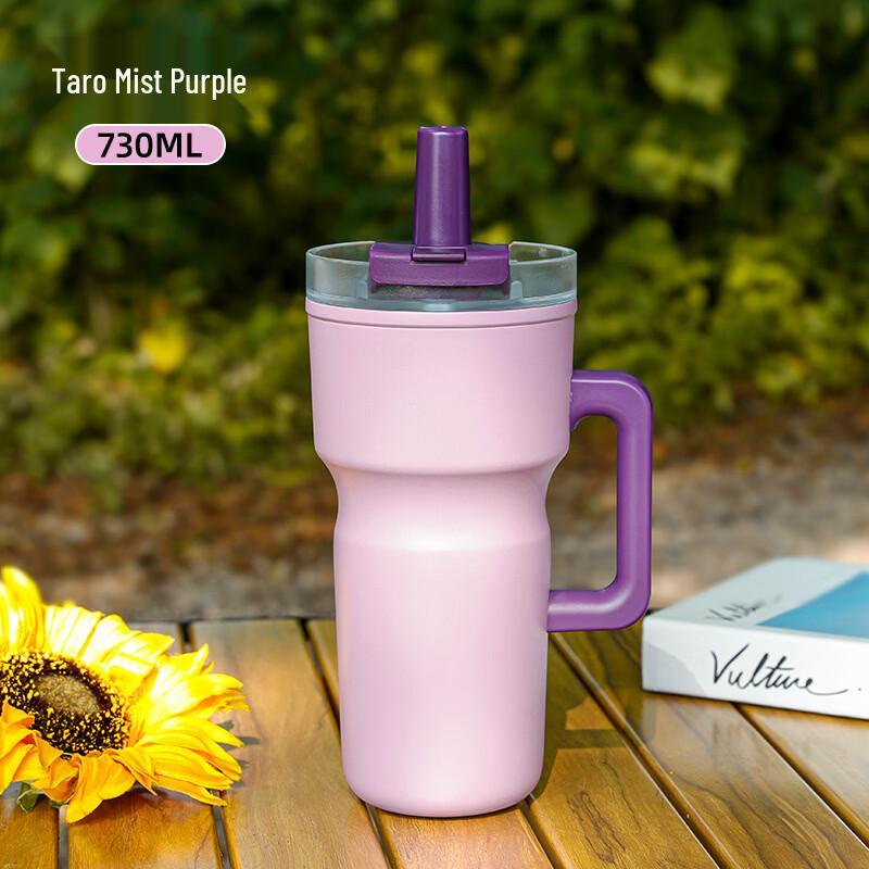 OLOEY Portable Insulated Straw Travel Mug