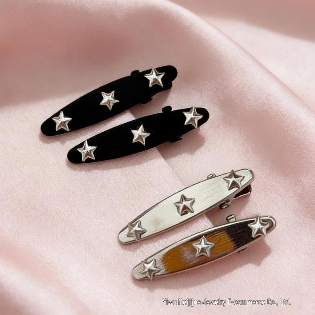 Korean Style Star Ball Hair Clip - Trendy Mini Bangs Accessory