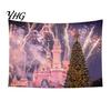 Festive Home Decor Tapestry Christmas Tapestry, Winter Snow Scene Backdrop, Xmas Tree Fireplace Decorative Fabric for Wall Hanging Bedroom Living Room