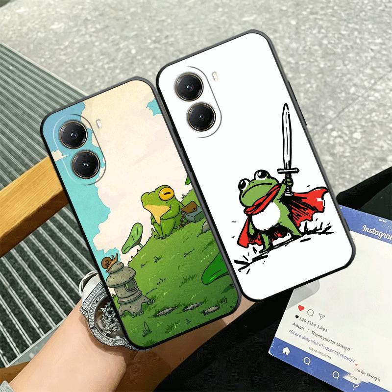 Cute Cartoon Frog Soft Phone Case for Xiaomi Poco X5 X6 X7 X8 Pro Max X3 F7 F8 Ultra M8 M7 M6 M5 Redmi 15 15C 14C 13C 12C X4 F6