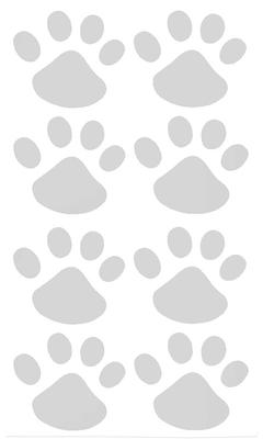 SNNY Paw Bilklistermärke (Stor), 8 Tassar, Stor Storlek, Katt Hund, Bil, Motorcykel, Cykel,