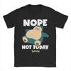 Pokémon Anime Nope Nicht Heute Snorlax Bedrucktes T-Shirt Herren und Damen T-Shirt Herren Oberteile Harajuku T-Shirt Sommer Neu