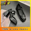 Spring new high heels women's wedding shoes design word with Mary Jane shoes waterproof table thick heel single shoes