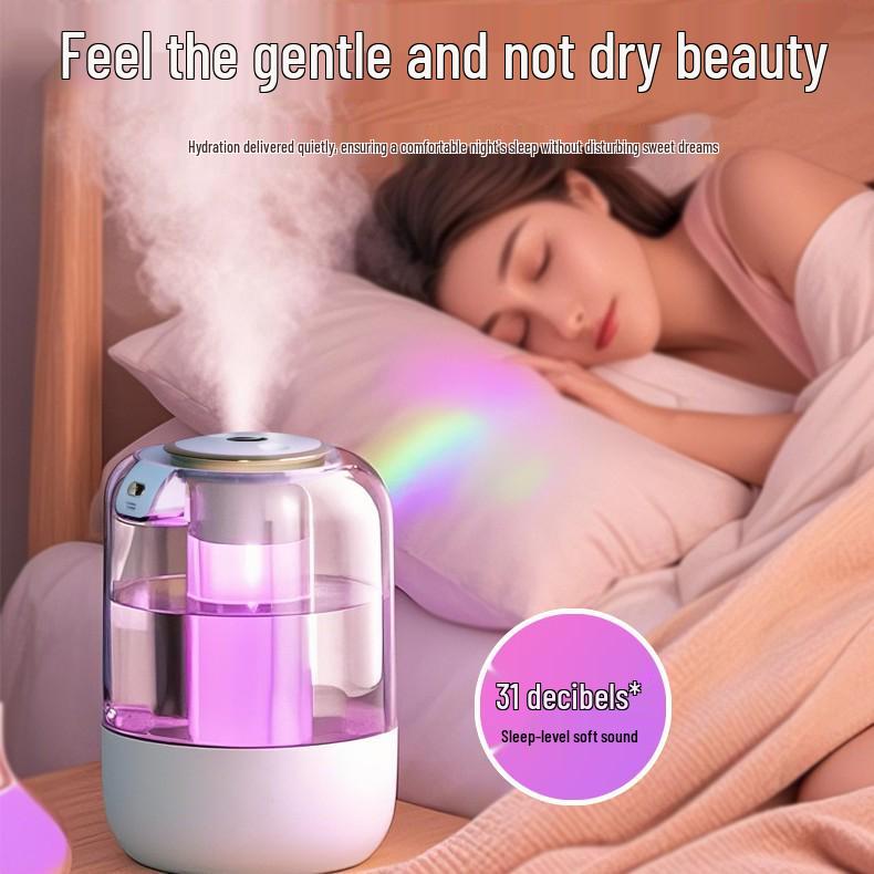 2025 Silent Home Air Humidifier: Large Capacity, Indoor Moisturizer, Ideal for Bedroom and Pregnant Women