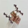 Korean Heart Hair Claw Clip Acrylic Transparent Jelly Love Grab Clip Hair Crab For Women Girls Summer Headdress Accessories
