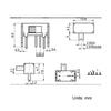 10Pcs Ss13D07Vg2 4 Pins 3 Position 1P3T Toggle Switch Double Vertical Sliding Switch Handle Length 2Mm Bracket