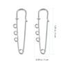 50Pcs Decorative Safety Pins with Holes DIY Jewelry Brooch Pins for Handicrafts Sweaters Skirts Coats Scarves Fixing