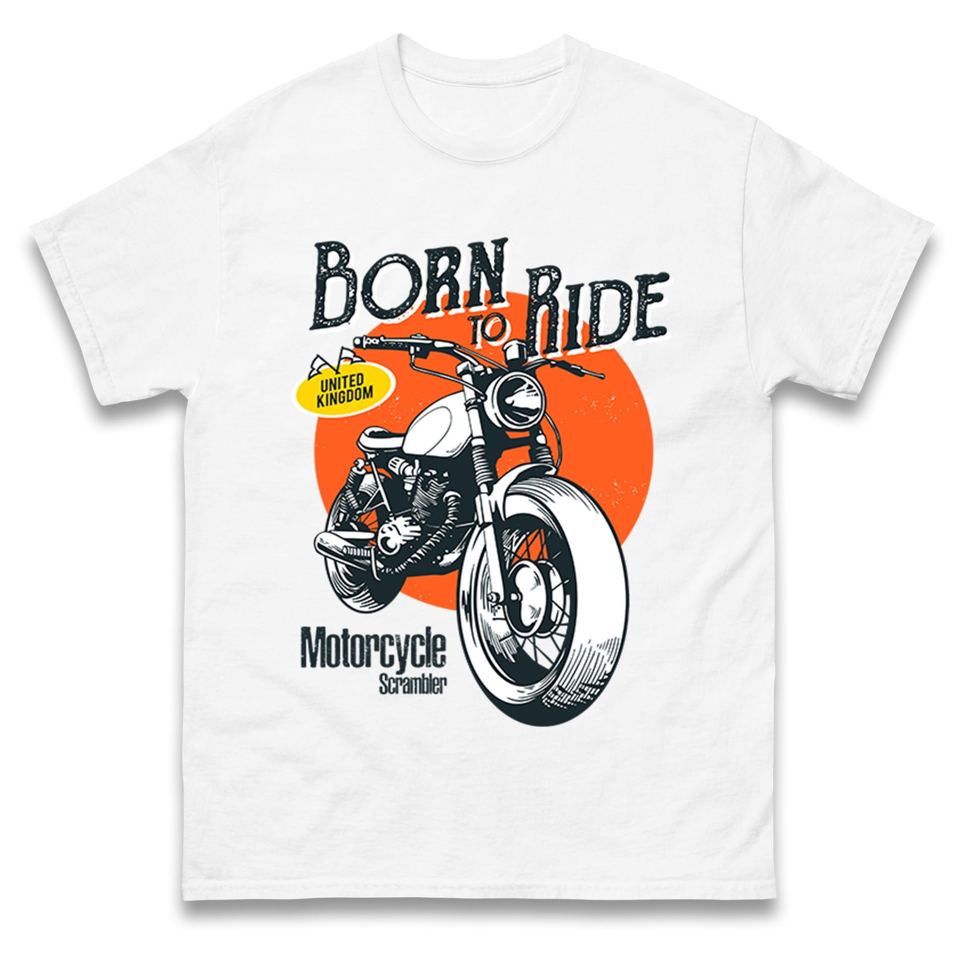 Born To Ride UK T Shirt Tshirt Mens Womens Unisex Tops Tees S
