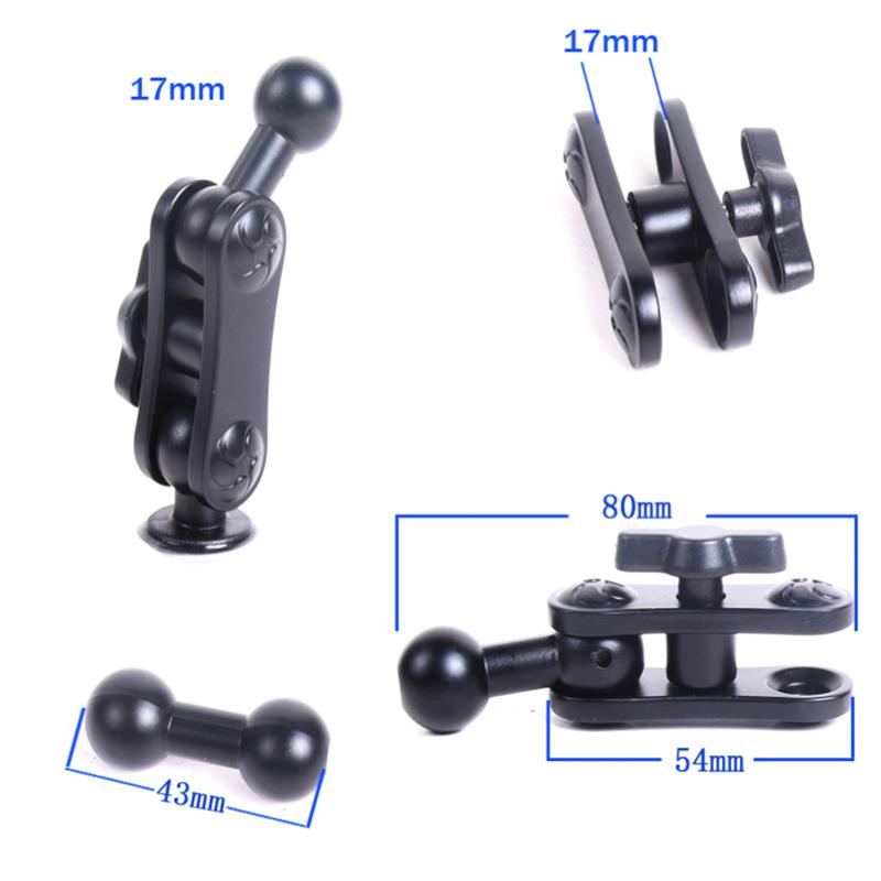 Alloy 17Mm Ball Mount Extension Adapter Rotation Extension Rod For Car Air Vent Dashboard Phone Holder Accessories