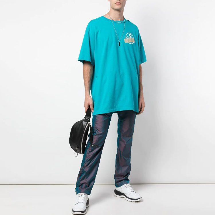 OFF WHITE SS20 T Shirt Men's Blue OMAA038R201850023948