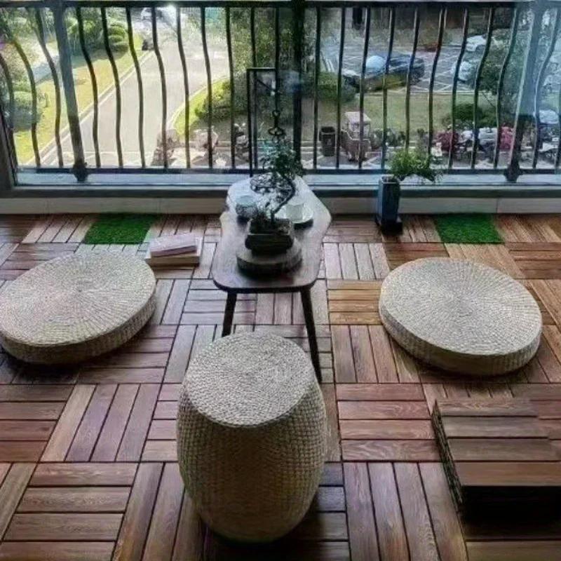 1pc Wooden floor tiles, outdoor terrace balcony DIY splicing installation, courtyard floor tiles