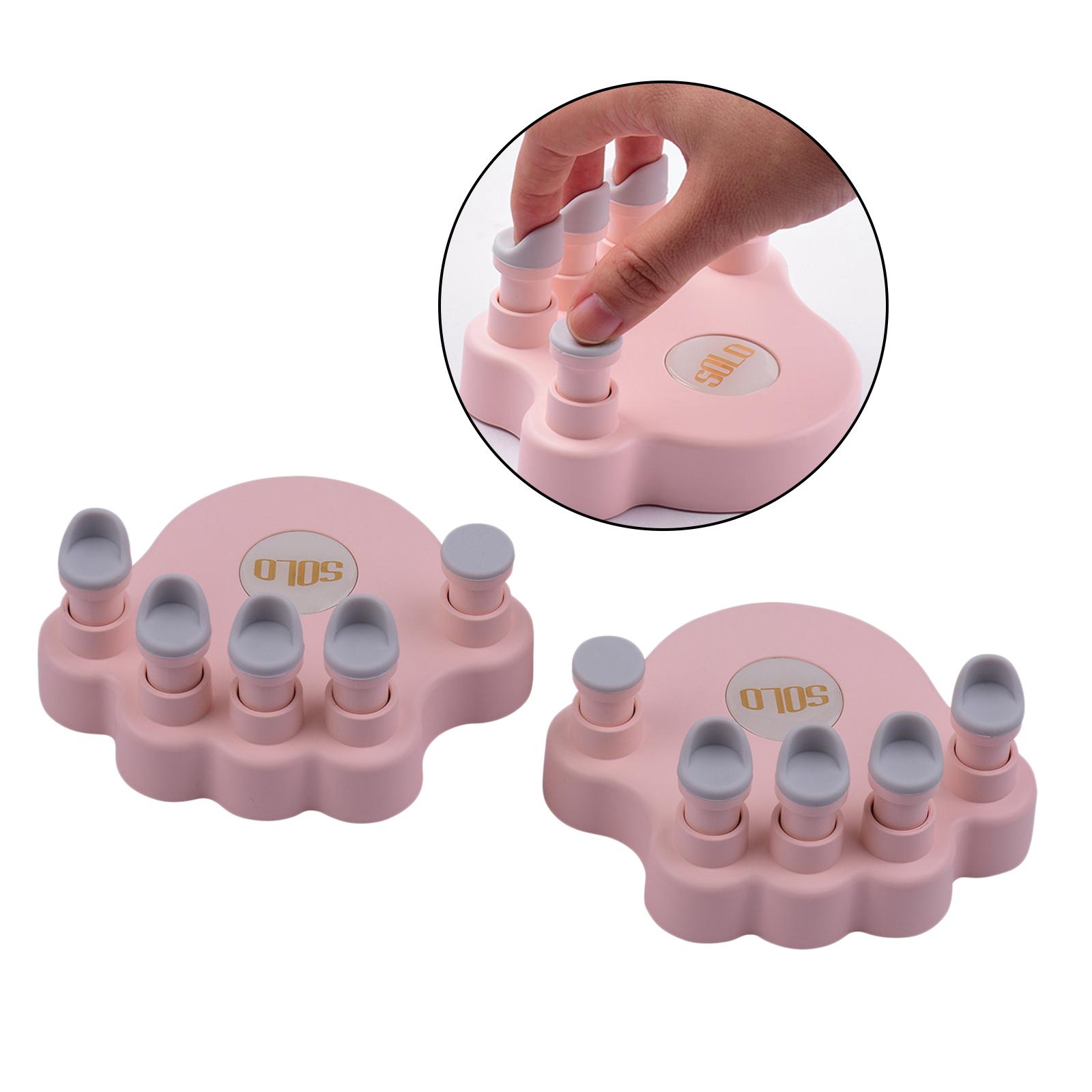 2pcs Piano Finger Trainers Fingers Strength Training Hand Grip Exerciser розовый