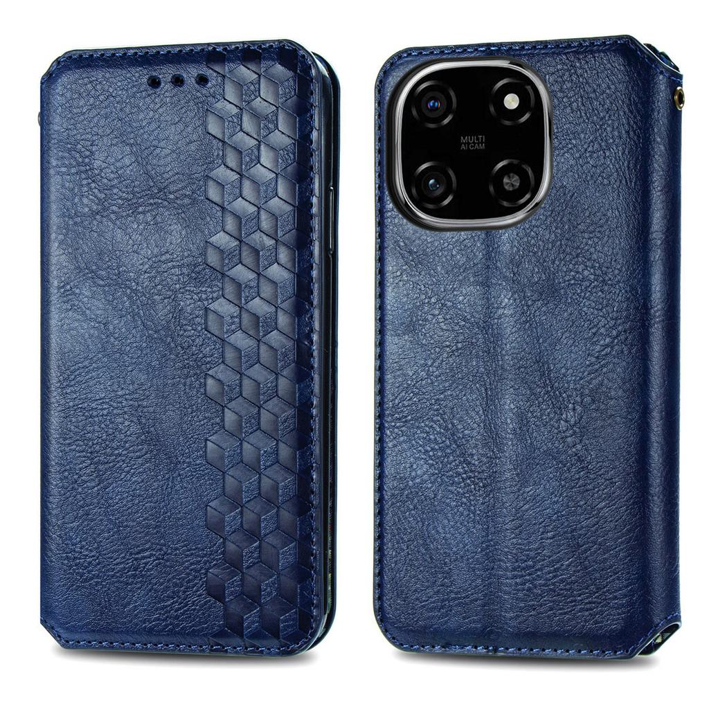 For Blackview Color 6 Case Rhombus Imprint PU Leather Wallet Phone Cover