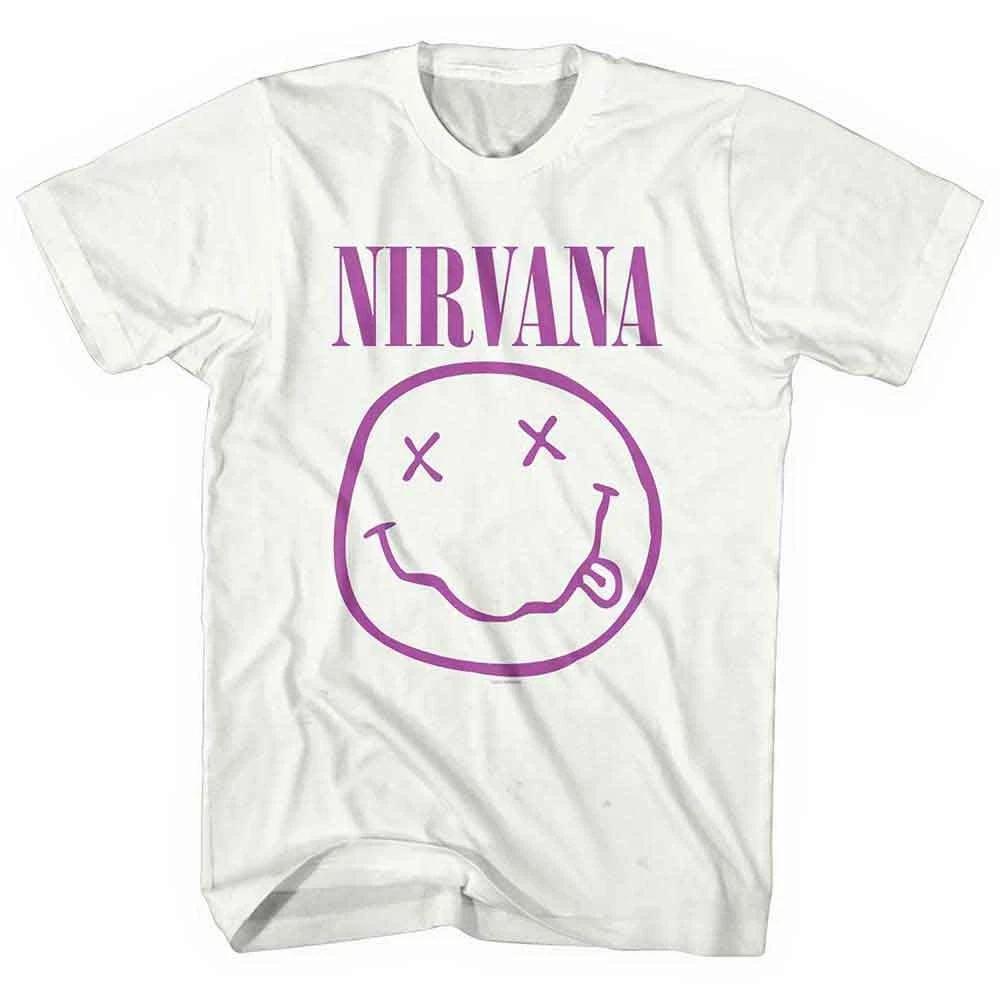 Nirvana Purple Smile White Authorized Mens T-Shirt 3XL