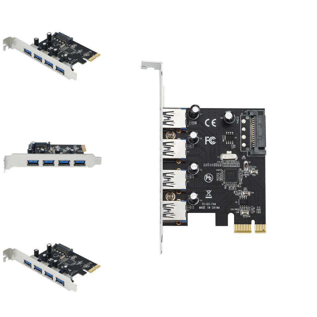 Pcie Usb30 Expansion Card With Four Ports For Desktop Computer Data Transfer
