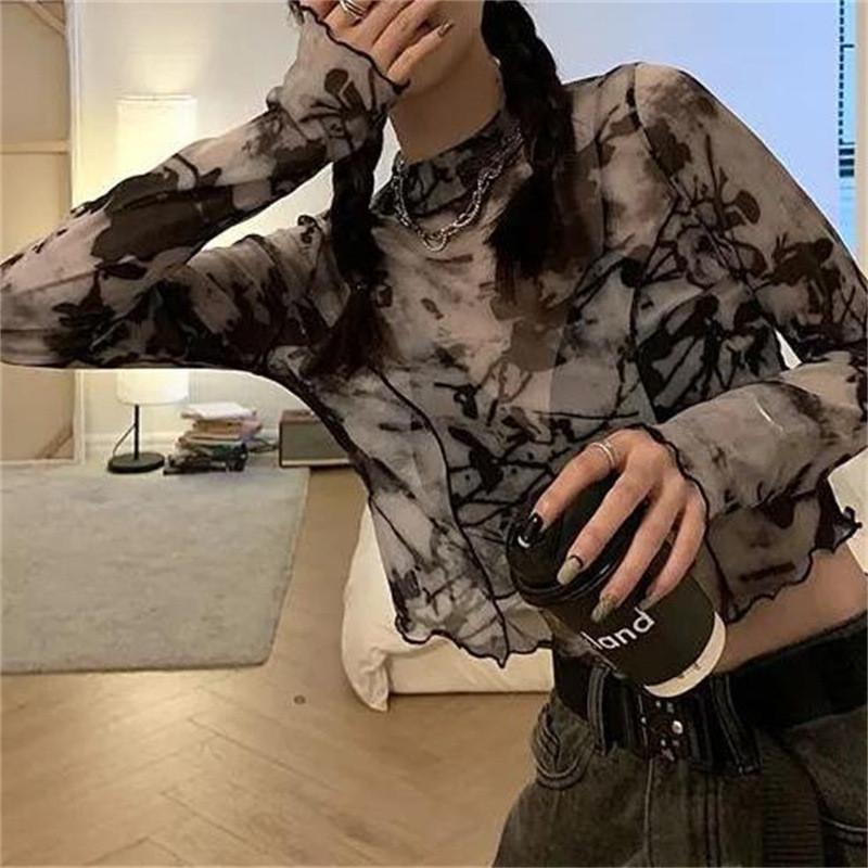 T Shirt Short Sleeve Polyester Print Dyeing Slim Fit For Women