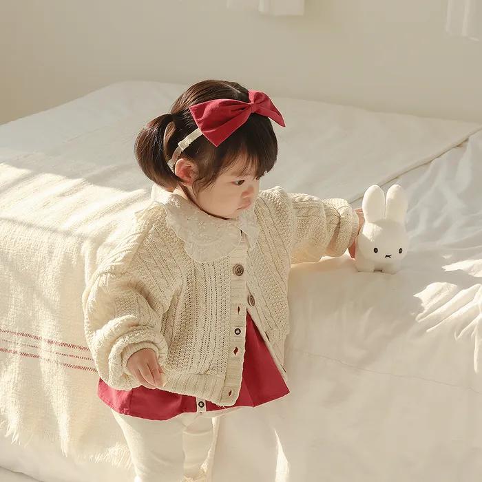 Today, a fairy tale character - Red big ribbon headband