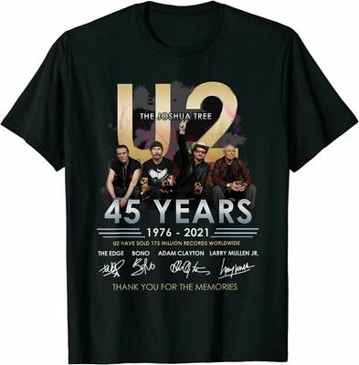 Thank You For The Memories U2 Band Cotton Black S-4XL Unisex Black Shirt BL441 Unisex T-Shirt