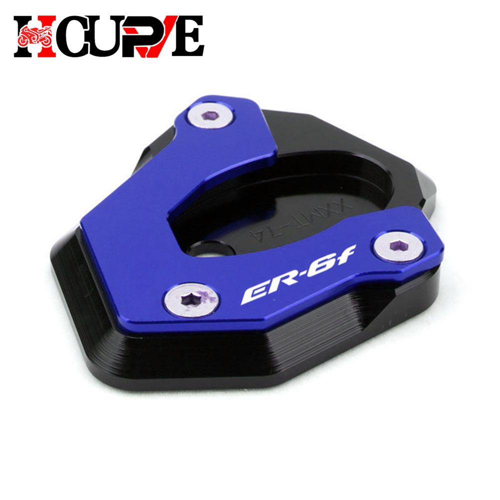 

Motorcycle CNC Kickstand Foot Side Stand Extension Support Plate Pad For KAWASAKI ER-6N ER6N ER 6N ER-6F ER6F ER 6F 2012-2016