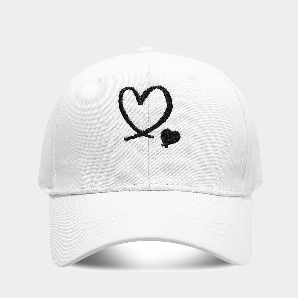 Bestickte Herzmuster Personalisierte Baumwoll-Baseballkappe für Männer und Frauen Personalisierte Papa-Kappen Sorority-Hut