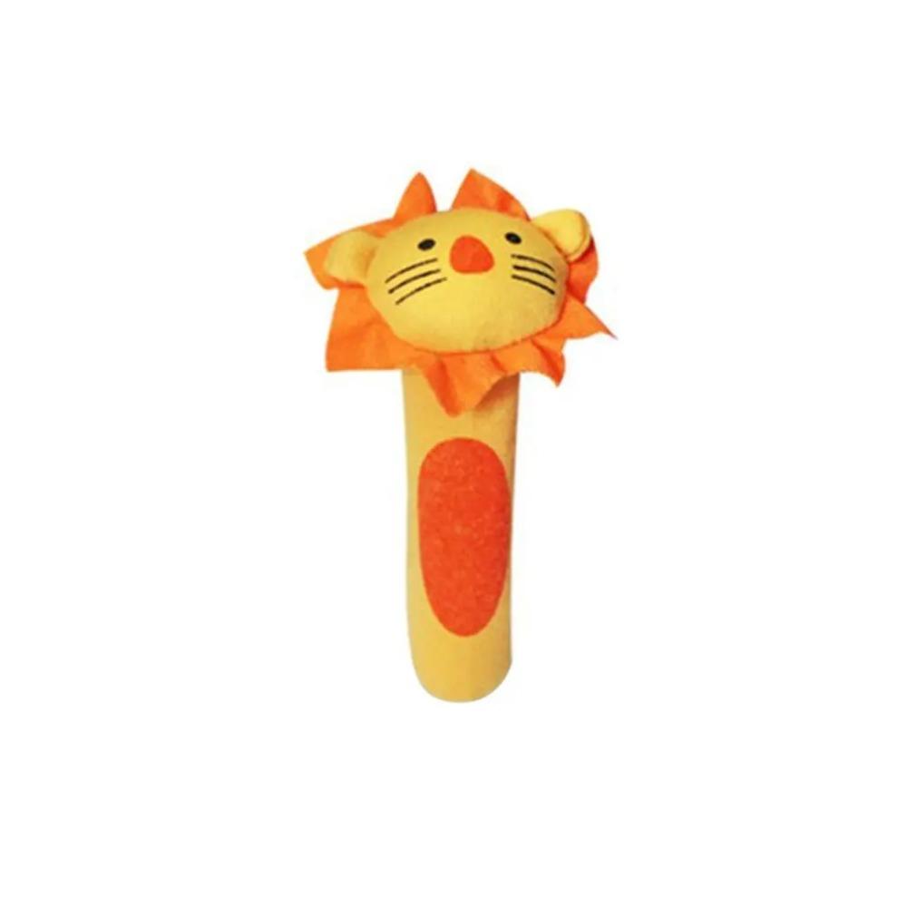 Sonaglio a mano a forma di animale dei cartoni animati Sonaglio morbido Giocattolo sonaglio Giostrine per bambini Giocattoli per bambini Carino Peluche Giocattoli per bambini 0-12 mesi