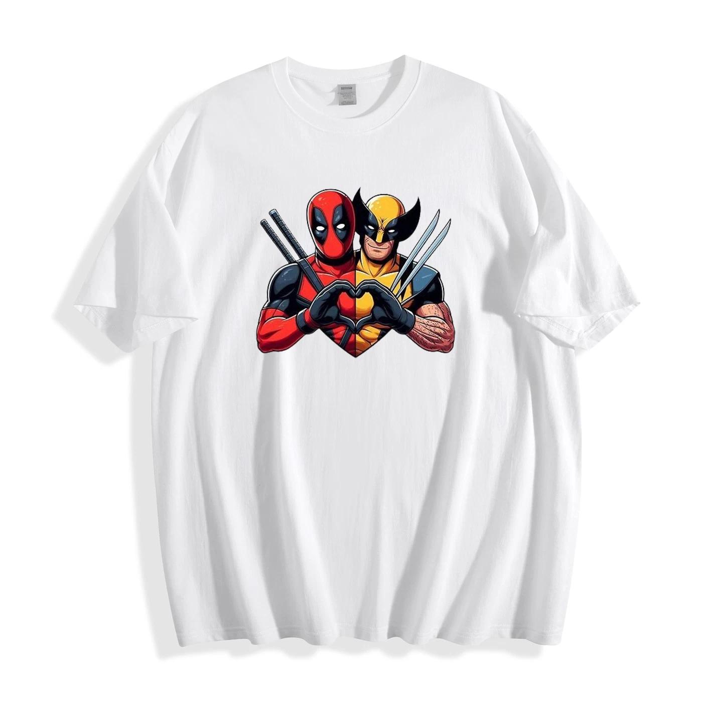 Deadpool & Wolverine Heart Hand T-Shirt - Bold Marvel Design Unisex Tee XXXXL