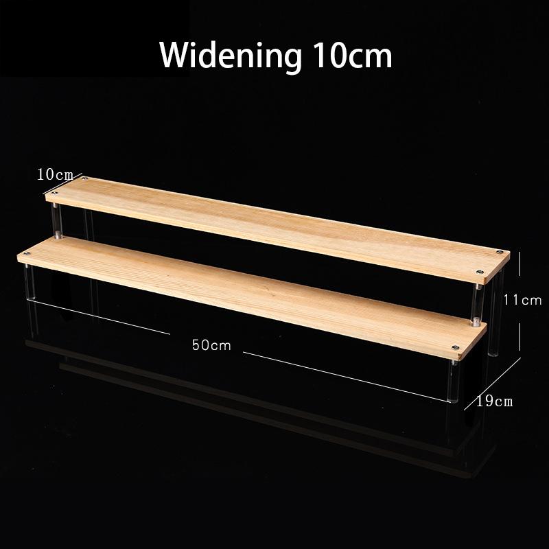 Clear Acrylic Soild Wood Display Stand for Amiibo Funko POP Figures,Cupcake Cosmetic Nail Polish Jewelry for Display Riser Shelf