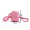 Portable Coin Purse New PU Leather Solid Color Crossbody bag Lightweight Mini Makeup Bag Women