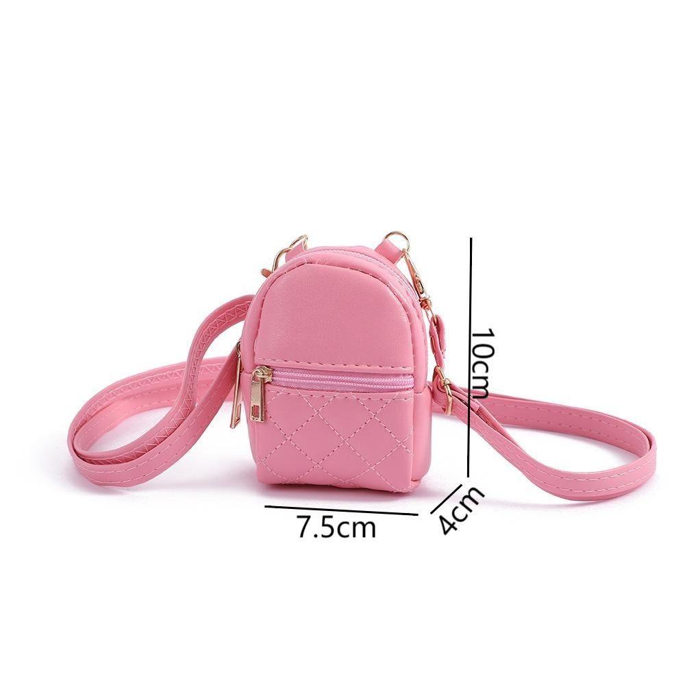 Portable Coin Purse New PU Leather Solid Color Crossbody bag Lightweight Mini Makeup Bag Women