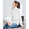 TERRE BLEUE Women's Lace-Patch Casual Shirt
