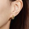 Micro-Inlaid Zircon Earrings, Roman Numerals Design, Fashion Temperament French Matching Jewelry