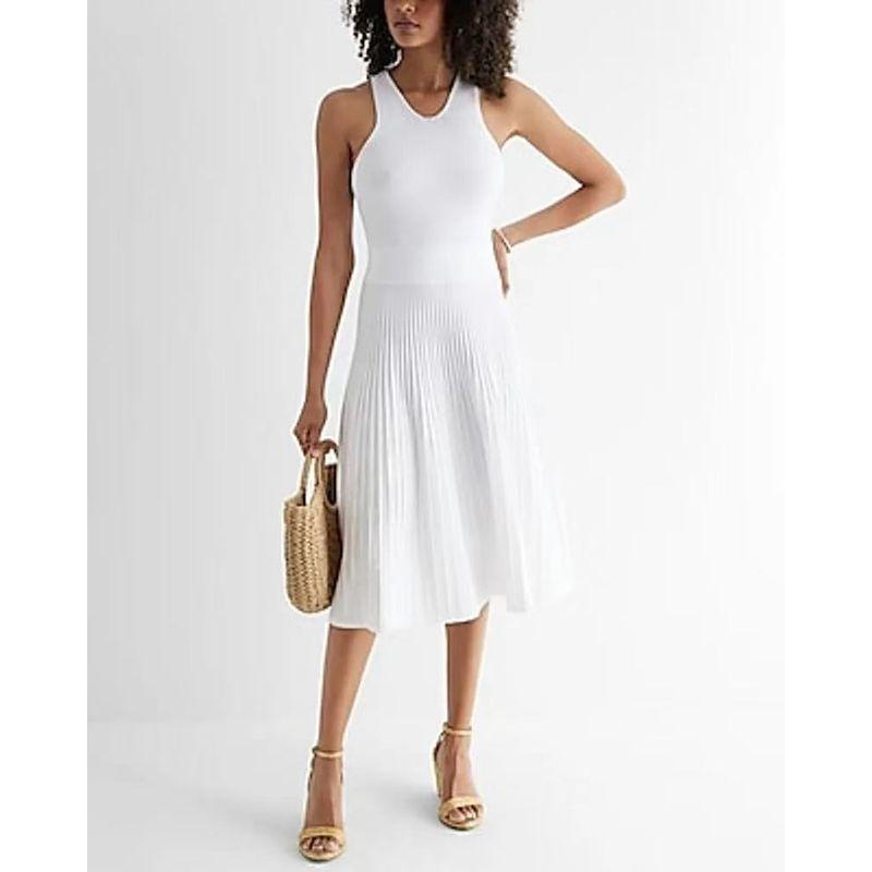 

American Style ~ Exp * Ress Knitted V-neck Knitted Vest Skirt White/Flaw XL