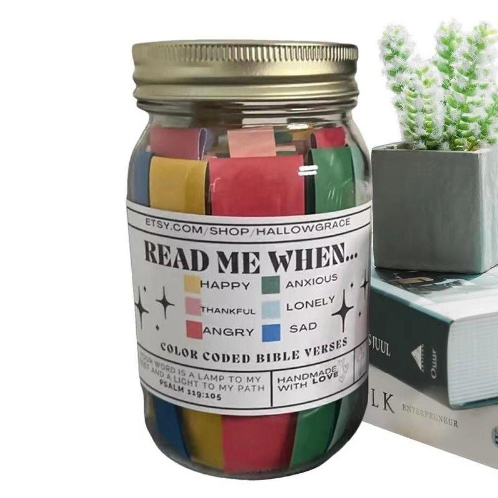 

Creative Read Me When Bottle Emotions Feelings Color Coded Gratitude Jar for Emotions and Feelings