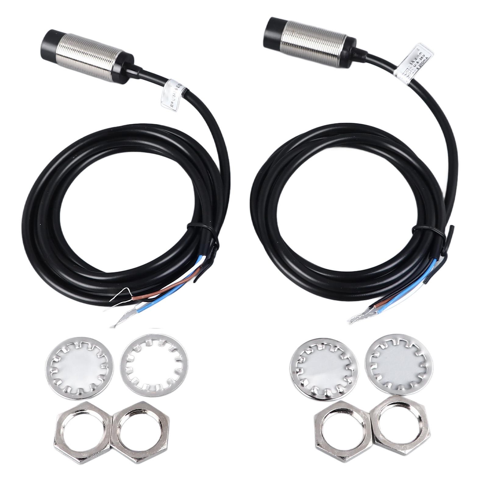 

2 шт. Индуктивный датчик приближения 8 мм, расстояние обнаружения, постоянный ток, 4 провода, NPN, NO, NC, датчик приближения