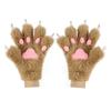 Fluffy Cat Ears Cat Long Tail Plus Cute Cat Paws Gloves Set Cosplay Costume Accessories Halloween Carnival Party Dress Up