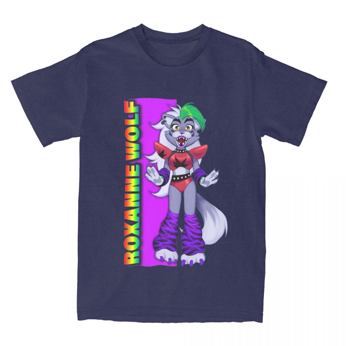 

Men Womens Roxanne Wolf Pride FNAF T Shirt Pure Cotton Clothes Vintage Short Sleeve Round Neck Tee Shirt Plus Size TShirts 4XL