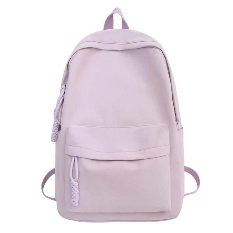 

Simple Schoolbag Women Korean Style Casual High School College Students All-matching Large-capacity Backpack Men s Pure Color Trendy