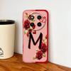 For Honor Magic 7 Lite Case For Magic 8 Lite Rose Letters Soft Phone Back Cover For Magic7 Magic8 Lite Liquid Silicone Fundas