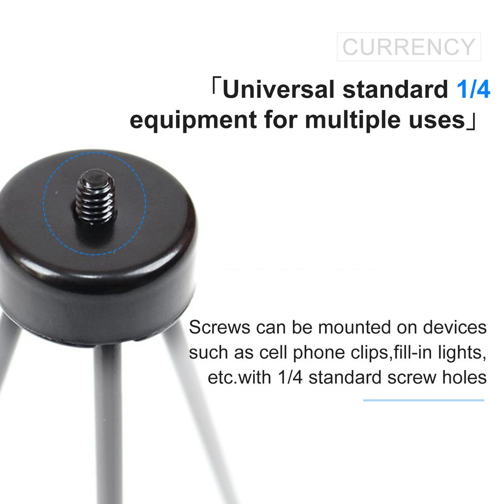 Metal Mini Tripod Stand for Gopro Camera Video Vlog Camera Monopod Tabletop Handheld with 1/4” Screw Ring Light Phone Gimbal