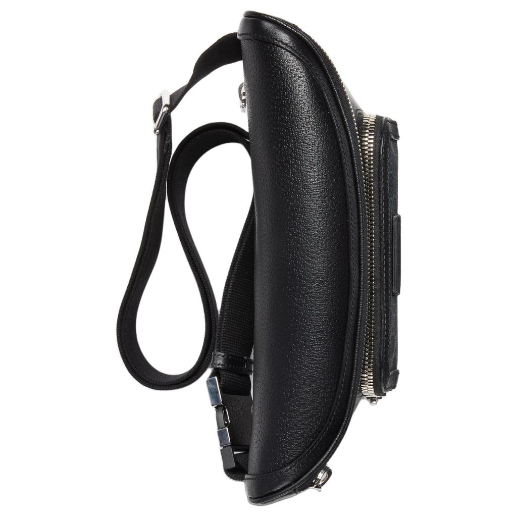 Gucci Gg Supreme Canvas a Kůže Uzavírání na zip Ledvinka Malá Pánská ledvinka Černá 795463-FADJK-1000